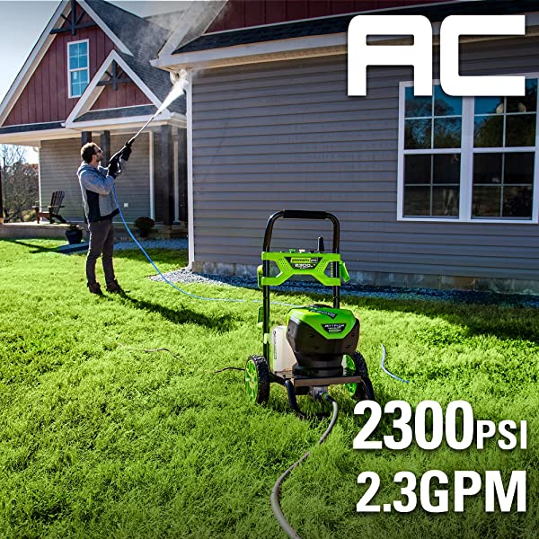 Greenworks Pro 2300 Max PSI @ 2.3 GPM (14 Amp) Brushless Electric Pressure Washer GW2300
