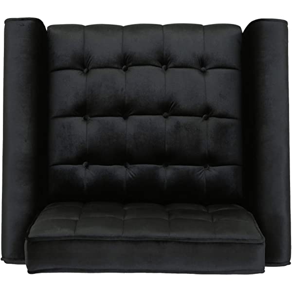Christopher Knight Home Betsy Velvet Armchair, Modern Glam, Button-Tufted, Waffle Stitching, Raisin