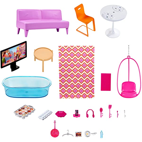 Barbie 3-Story House with Pop-Up Umbrella,