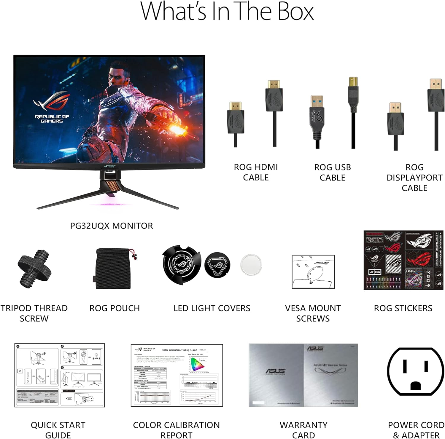 ASUS ROG Swift 32 inches 4K HDR 144Hz DSC Gaming Monitor (PG32UQX)