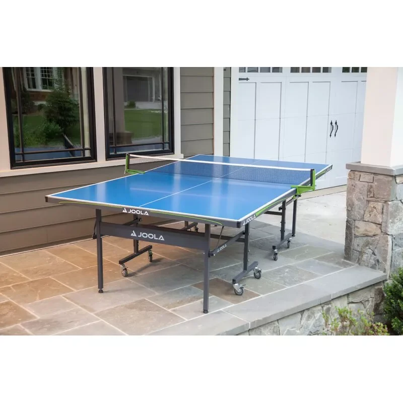 OUTDOOR TABLE TENNIS TABLE NOVA - FOLDABLE OUTDOOR TABLE TENNIS TABLE FOR OUTDOOR AND INDOOR USE - WATERPROOF ALUMINUM SURFACE WITH WEATHERPROOF TABLE TENNIS NET AND POSTS-S