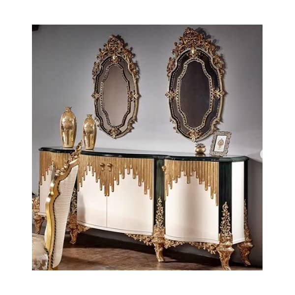 Living Room Set with Dinning Table and Chair with Console and Two Mirrors