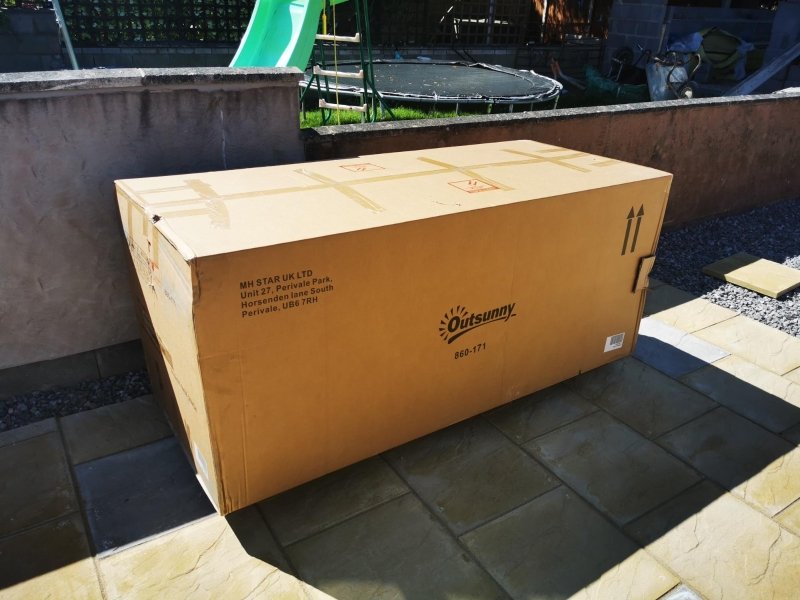 3 Piece Outdoor PE Rattan Patio Furniture Set Sofa Bed 2 Seat Sofa Ottoman