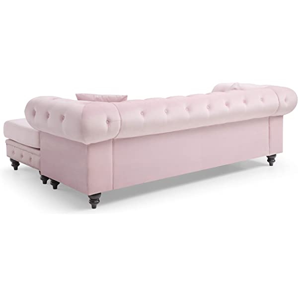 Glory Furniture Nola , Navy Blue Sofa Chaise (3 Boxes), 31