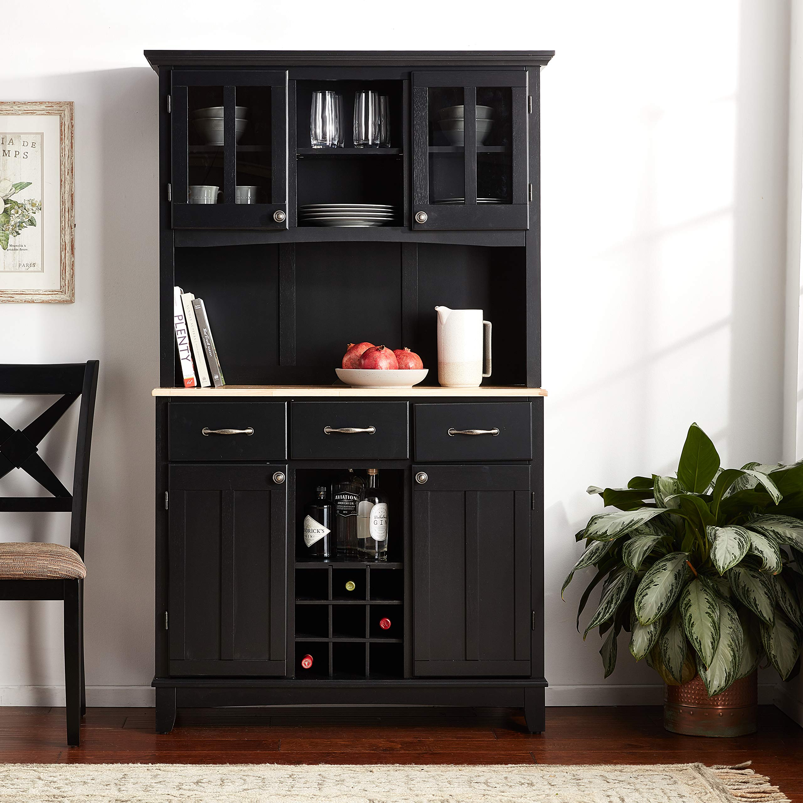 【Furniture】Server sideboards - Buffets - Credenzas, Hutch, Black