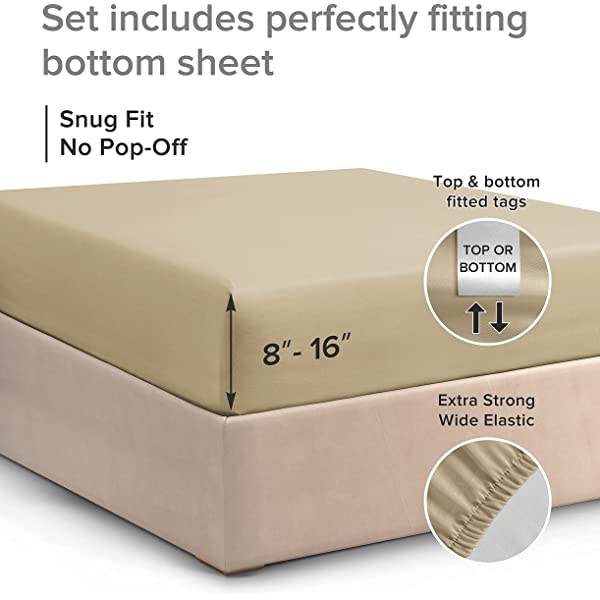 Queen Fitted Sheet - Single Fitted Deep Pocket Sheet - Fits Mattress Perfectly - Soft Wrinkle Free Sheet - 1 Fitted Sheet Only – Light Pink Queen Light Pink