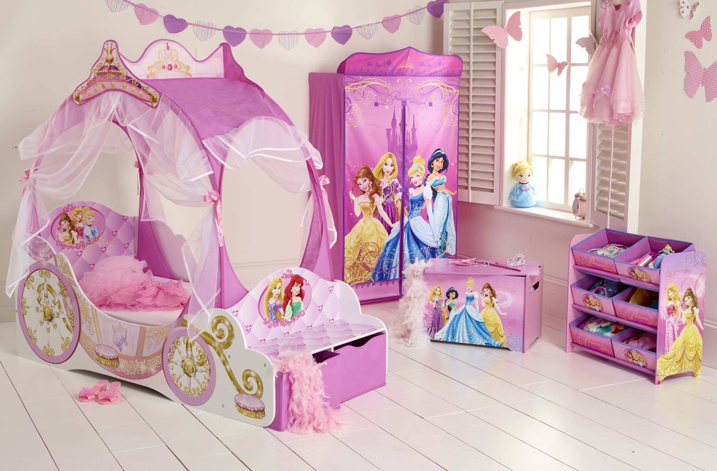 【Furniture】Princess Carriage Kids Toddler Bed by HelloHome, Pink, 160x87.5x136 cm