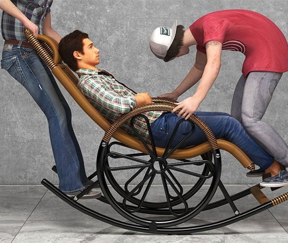 Rattan rocking chair