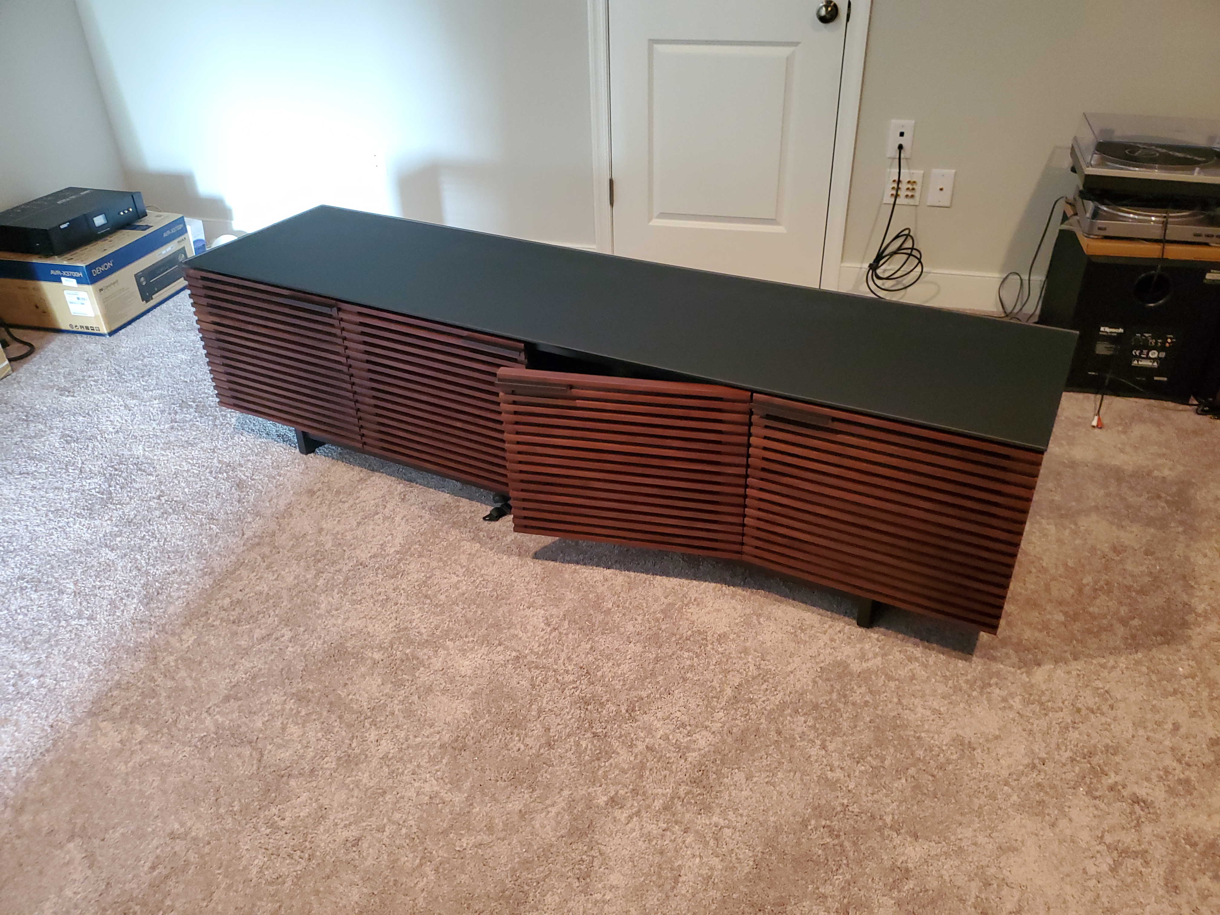 【Furniture】BDI Corridor 8177 Triple-Width Media Console with Drawer, Charcoal