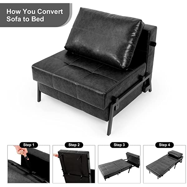 Vonanda Sofa Bed, Folding Velvet Sleeper Sofa, Modern Sleeper Chair Bed with Hidden Legs and Sturdy Frame for Small Living Space, Velvet Hunter Green