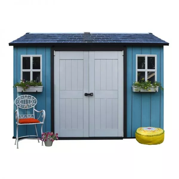11 ft. W x 7.5 ft. D Plastic Storage Shed