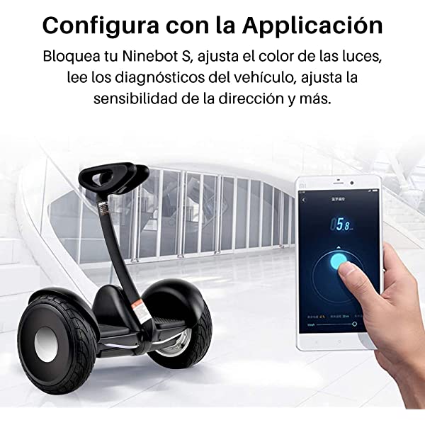 Segway Ninebot S and S-Max Smart Self-Balancing Electric Scooter with LED Light, Powerful and Portable, Compatible with Gokart kit Ninebot S, Black