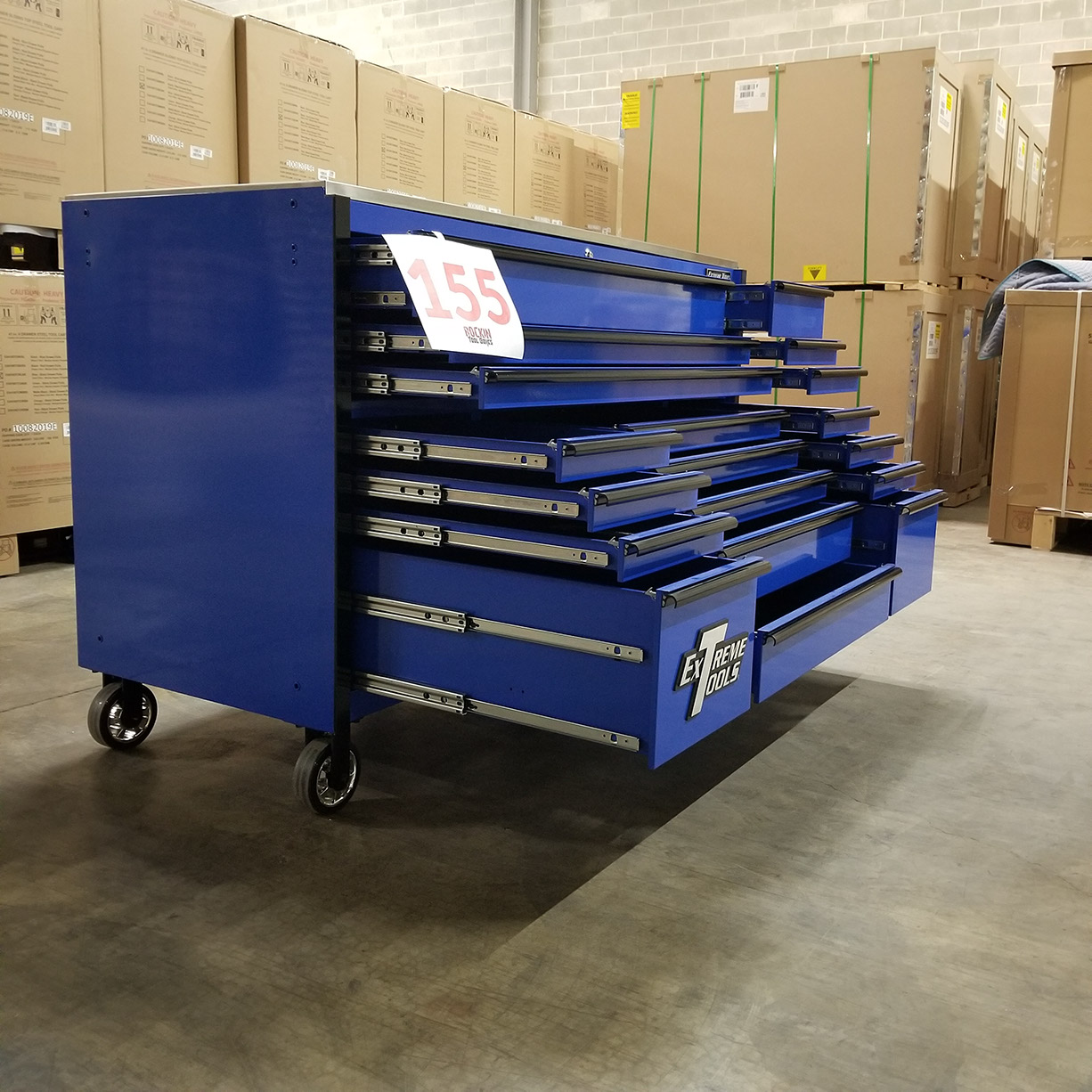 used toolboxScratch & Dent Extreme Tools 72 x 30 19 Drawers Triple Bank Roller Cabinet With Stainless Steel Top C Showroom Demo