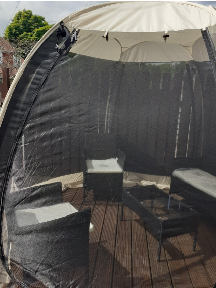 Uv-protected sunshade tent, garden, patio, backyard (10'x10', beige)