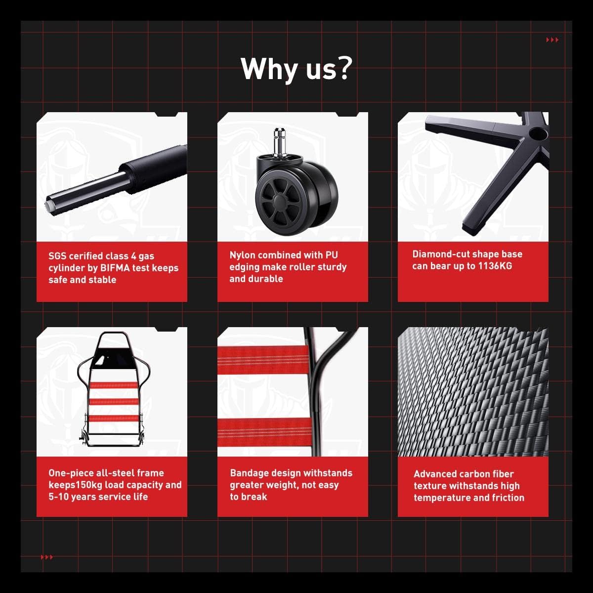 AutoFull C3 Gaming Chair Ergonomic Office Chair with 3D Bionic Lumbar Support, Racing Style Premium PU Leather Computer Chair Gamer Chairs with Footrest and Headrest(3-Years Warranty)