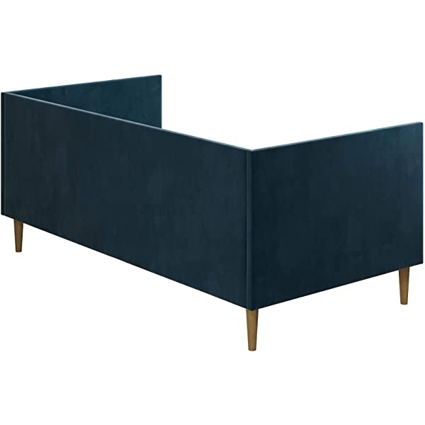 DHP Franklin Mid Century Upholstered Daybed, Sofa Bed, Twin Size Frame, Tan Linen Linen Twin Tan