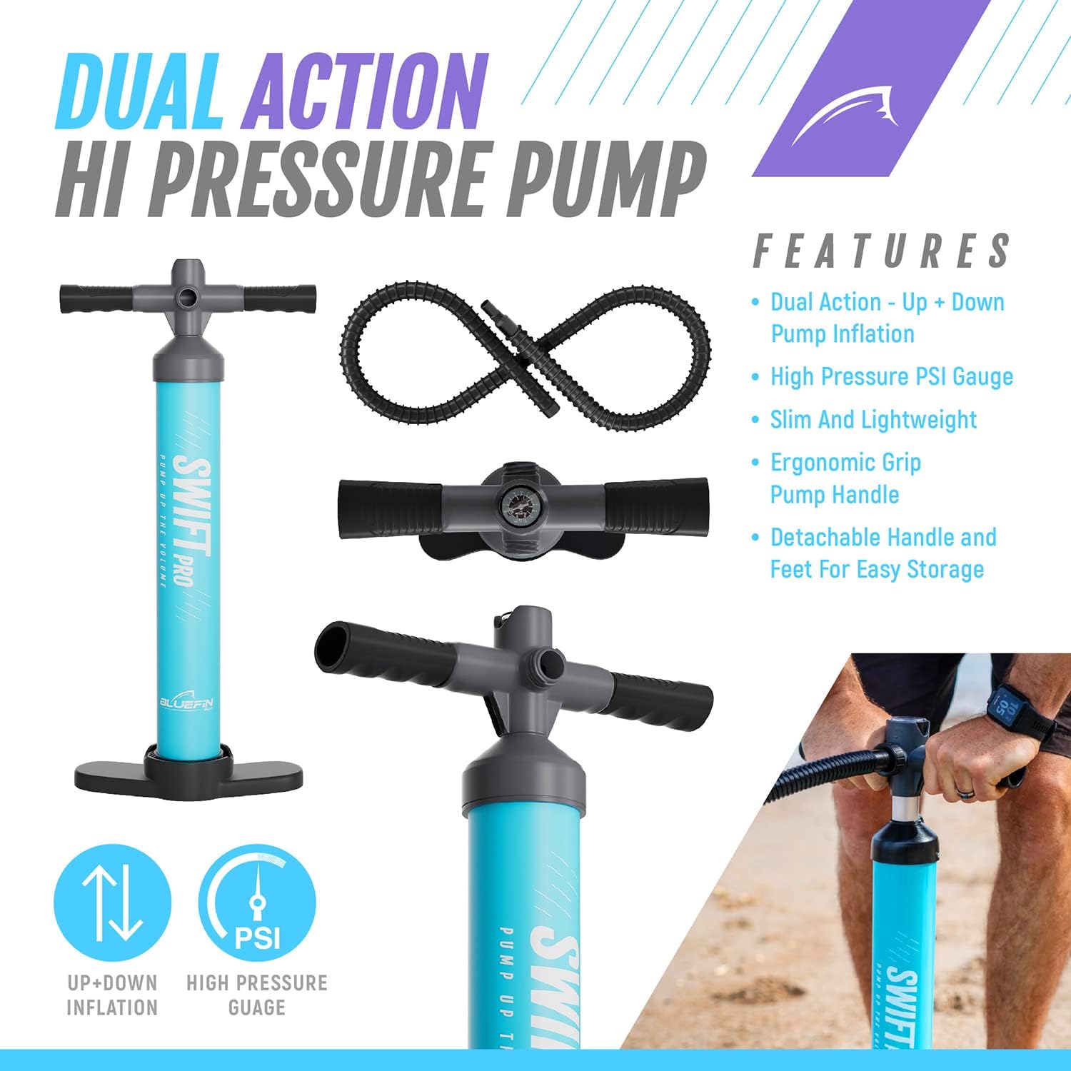 Bluefin Cruise SUP Inflatable Stand Up Paddle Board | Premium Paddleboard Accessories | Multiple sizes: Kids, 9'8, 10'4, 10’8, 12’, 15'