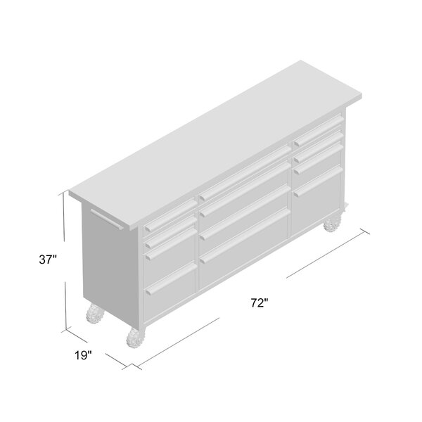 72"W Butcher Block Top Workbench
