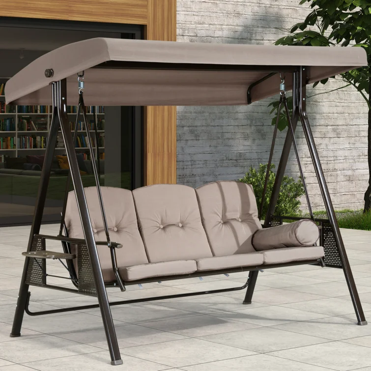 【Home&Garden】Brentley Porch Swing with Canopy