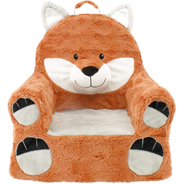 Soft Landing Fox Sweet Seats | Premium Character Chair with Carrying Handle & Side Pockets – Orange