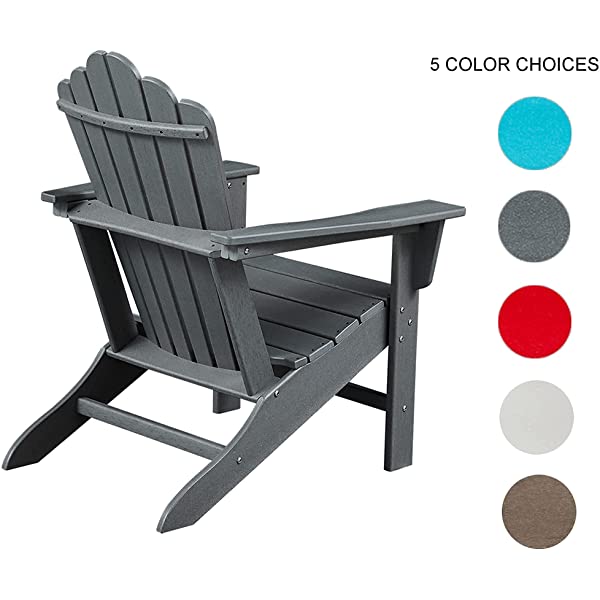 Ehomeline Classic Outdoor Adirondack Chairs with Connecting Plate Set of 3 for Garden Porch Patio Deck Backyard, Weather Resistant Accent Furniture, Blue