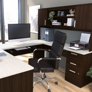 The robust desk in an office