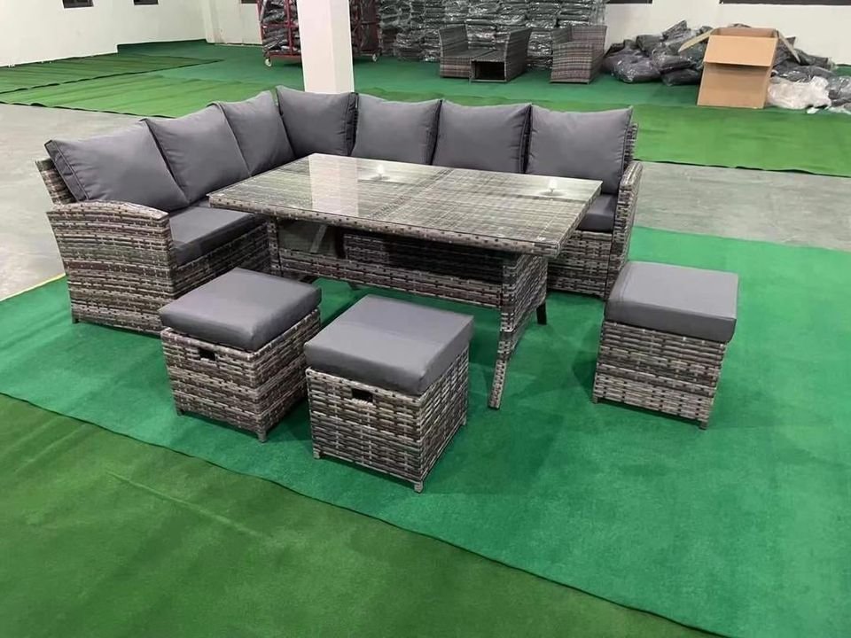 Outdoor patio furniture rattan 8 seat set