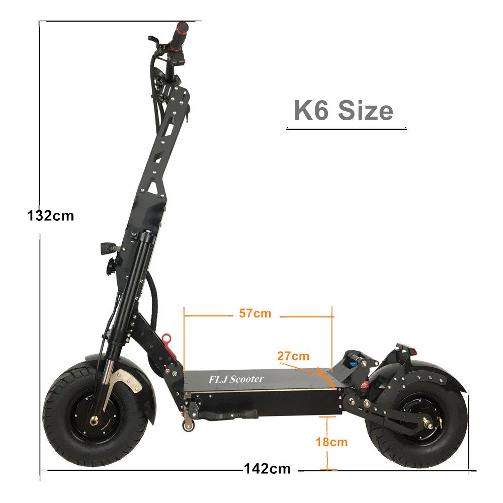 FLJ UPGRADED 13INCH WHEELS 60V 6000W E SCOOTER WITH 90-150KM