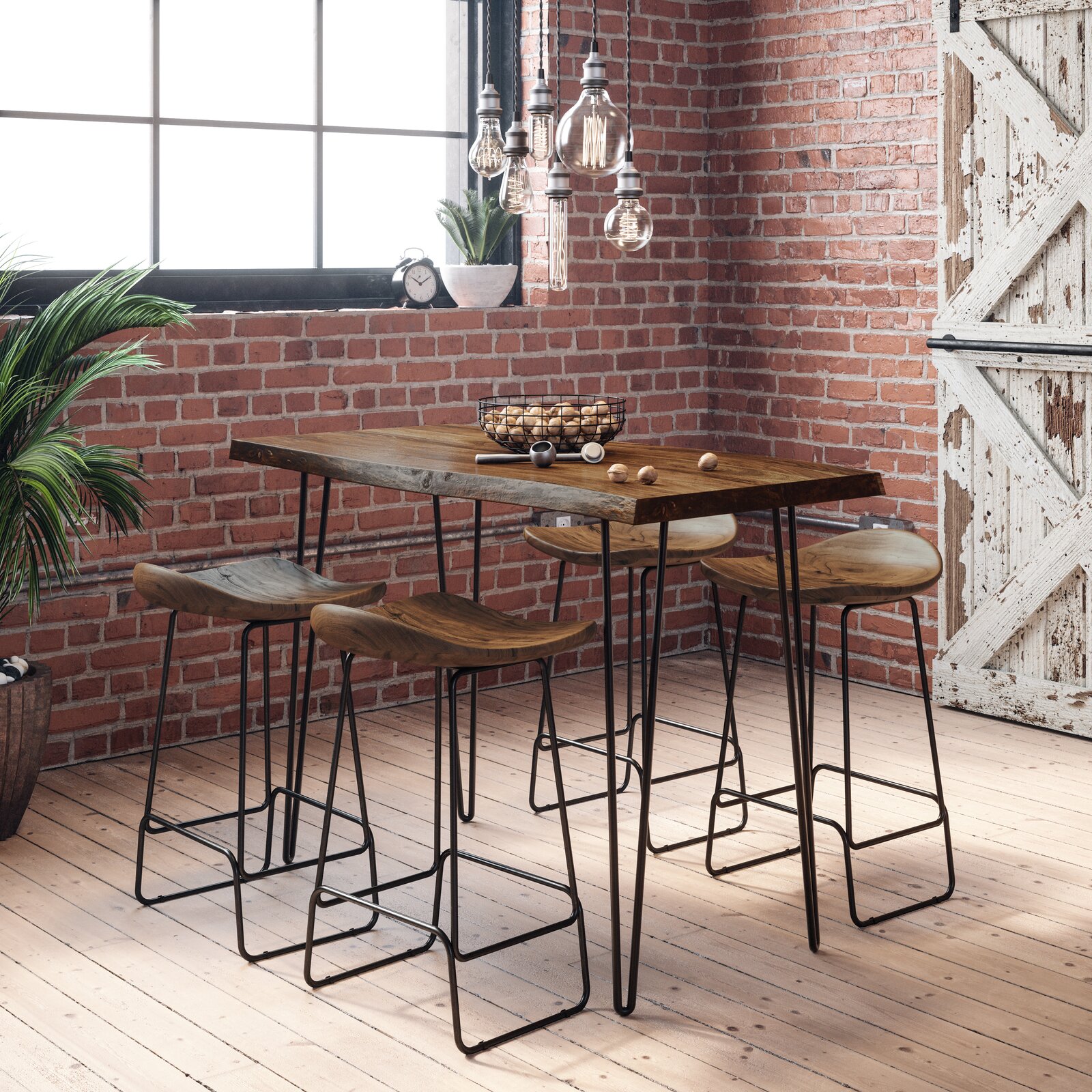 【Furniture】Abington 4 - Person Counter Height Dining Set