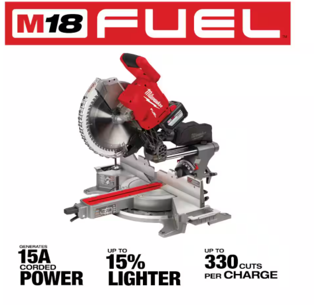 M18 FUEL Lithium-Ion Brushless Cordless 12 in. Dual Bevel Sliding Compound Miter Saw Kit