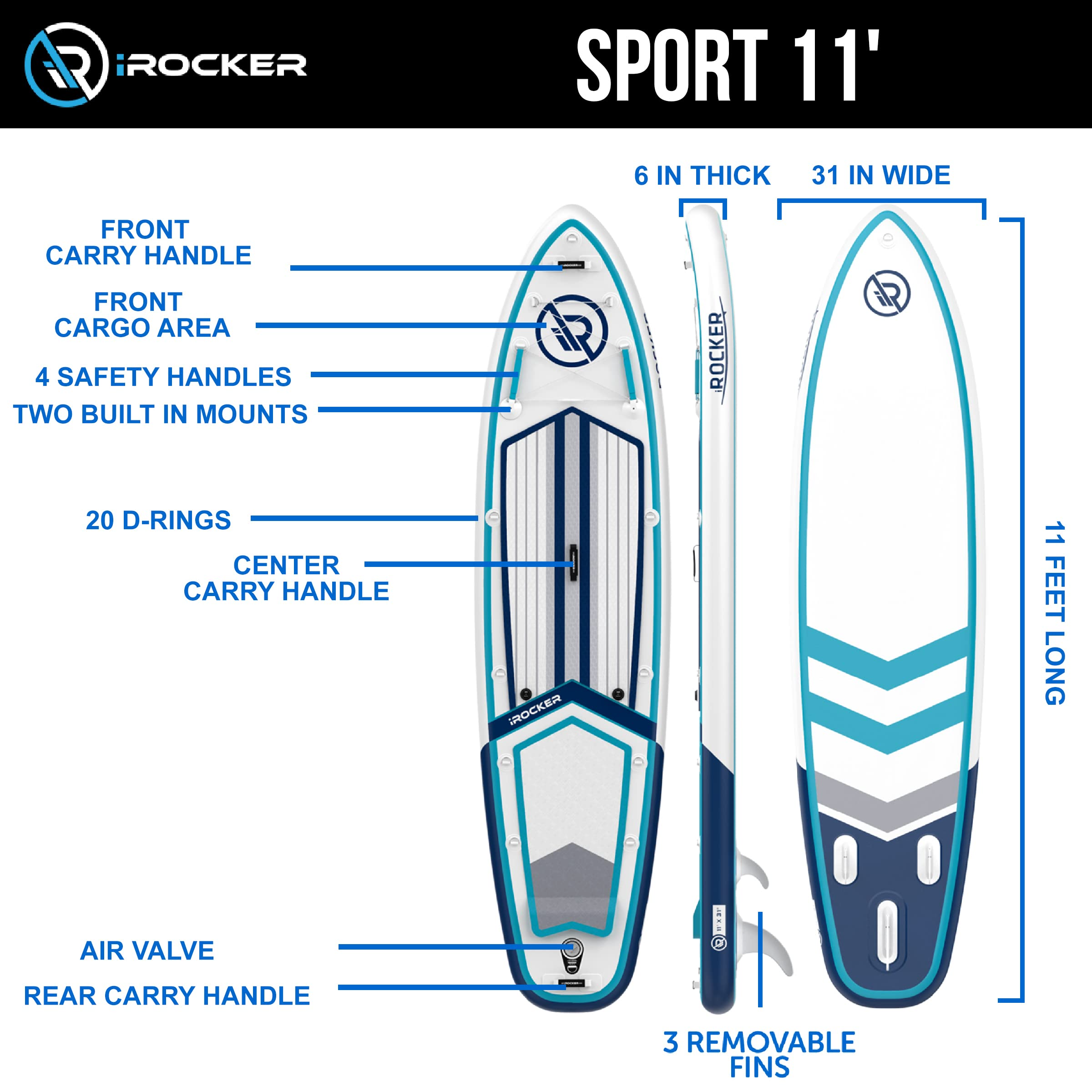 【Sports&Outdoors】【BS】Inflatable Stand Up Paddle Board with Premium SUP Accessories, Pump & Backpack
