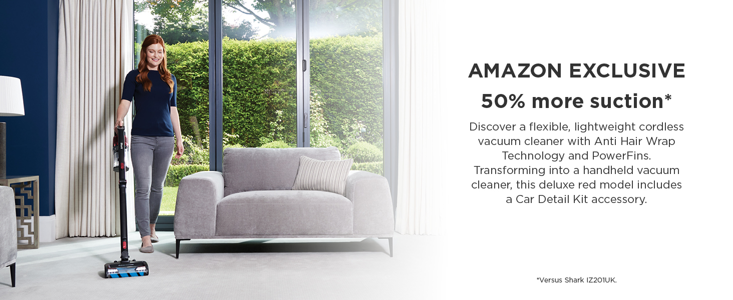 Shark Cordless Stick Vacuum Cleaner, Anti Hair Wrap, 60 Minute Run Time, Flexible DuoClean Vacuum