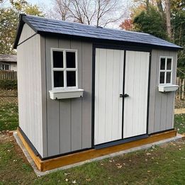 Oakland 11 ft. W x 7.5 ft. D Plastic Storage Shed