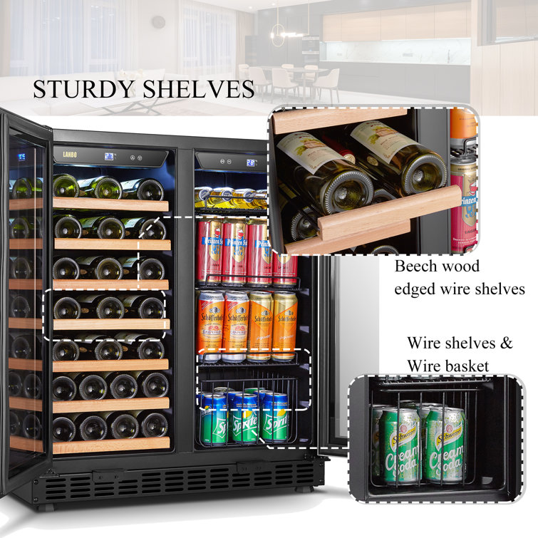 33 Bottle and 70 Can Freestanding Refrigeration Dual Zone Freestanding/Built-In Wine & Beverage Refrigerator (Part number: LW3370B)