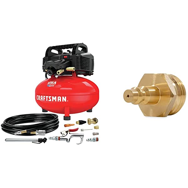 CRAFTSMAN Air Compressor, 6 Gallon, Pancake, Oil-Free with 13 Piece Accessory Kit (CMEC6150K) Air Compressor w/ Accessory Kit