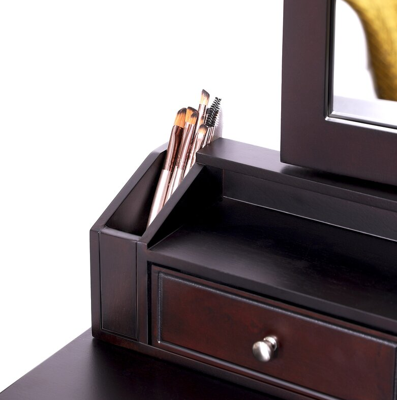 Soares Vanity Set with Stool and Mirror