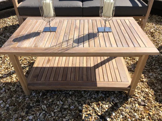 Teak Garden Sofa Combination with Coffee Table