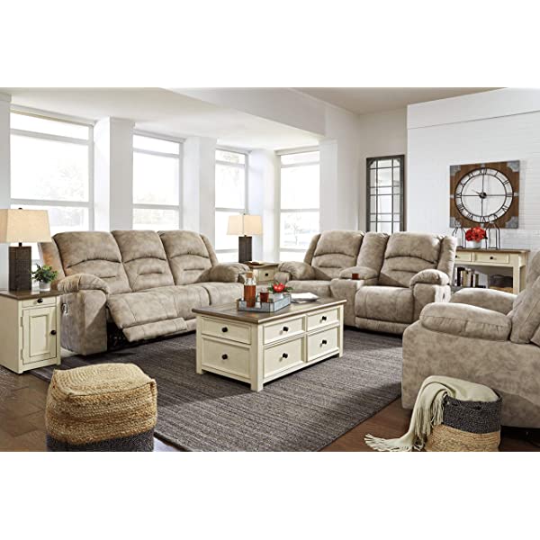 Signature Design by Ashley Tyler Creek Rustic Chair Side End Table with Pull-Out Tray & USB Ports, Brown Blackish Brown Table