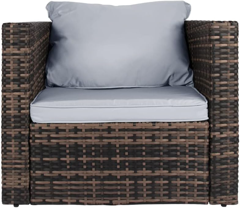 Garden Furniture Set 5PC Rattan Modular Corner Sofa Set Garden Corner Sofa Coffee Table