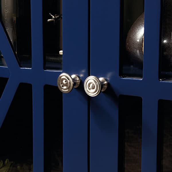 Sauder Shoal Creek Display Cabinet, Indigo Blue finish