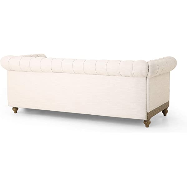 Christopher Knight Home Castalia Sofas, Midnight Black + Dark Brown Midnight Black + Dark Brown Birch Wood