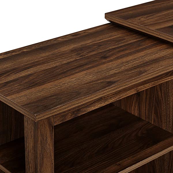 Walker Edison Wren Classic 4 Cubby TV Stand for TVs up to 65 Inches, 58 Inch, Black Black 58 InchTV Stand