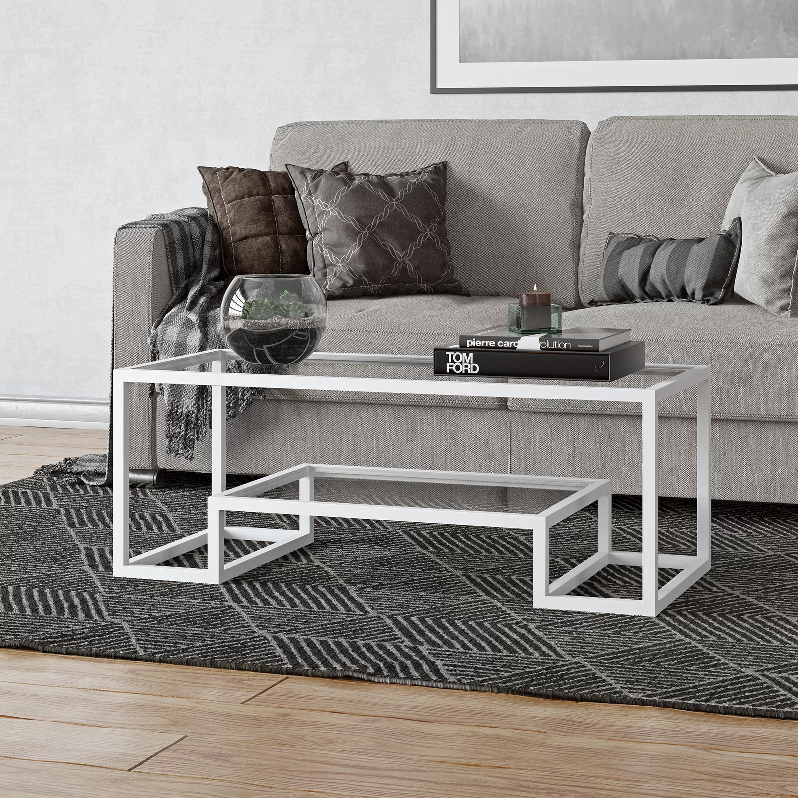 【Furniture】Shumake Frame Coffee Table with Storage