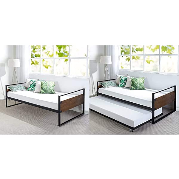 Zinus Suzanne Twin Daybed Frame & Suzanne Twin Daybed and Trundle Frame Set Frame + Twin Daybed and Trundle Frame Set