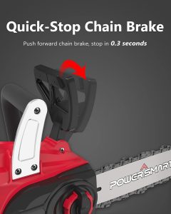 PowerSmart electric chainsaw 20V battery powered, cordless chain saw with 10 inch chain and rod