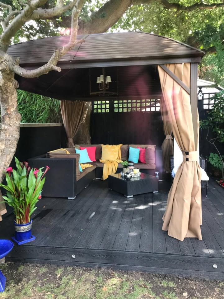 3x4meter Aluminium Framed Roof Gazebo Galvanised Luxury Garden Gazebo Metal Roof Hard Top Gazebo