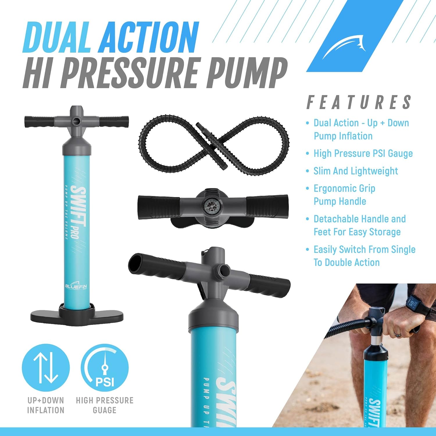 Bluefin Cruise SUP Inflatable Stand Up Paddle Board | Premium Paddleboard Accessories | Multiple sizes: Kids, 9'8, 10'4, 10’8, 12’, 15'